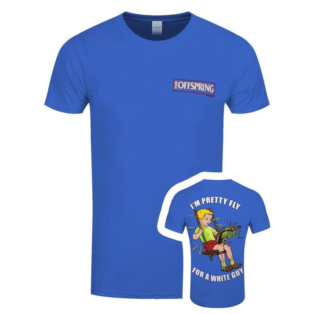 The Offspring White Guy Mens Blue Tshirt 2 Sided